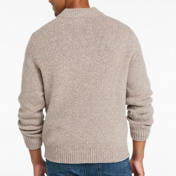 L.L.Bean Classic Rag Wool Sweater Henley 100% Lambs Wool Large 285174 - Picture 2 of 8